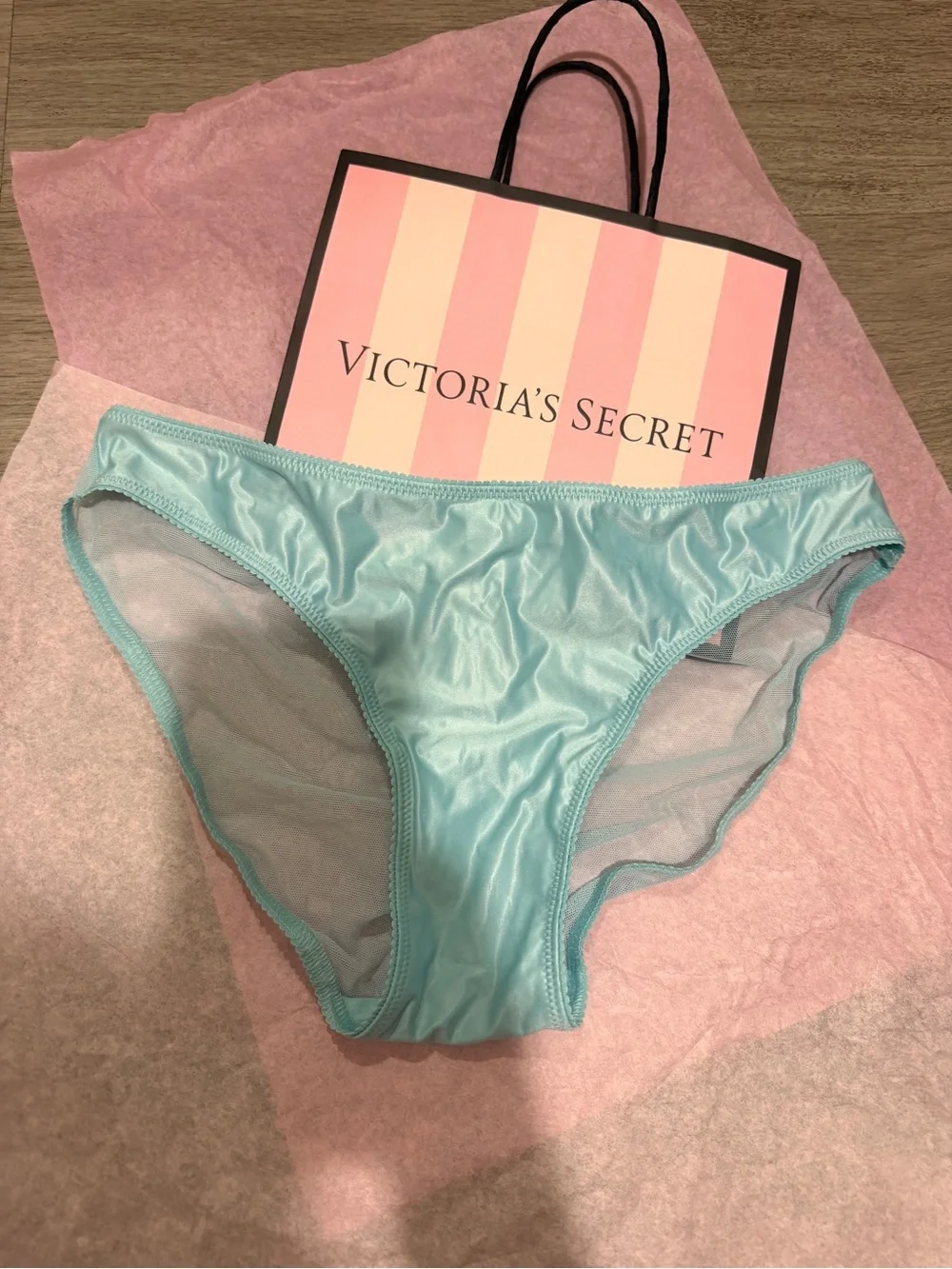 New VS DREAM ANGELS Satin & Mesh Bride Bikini Panty M